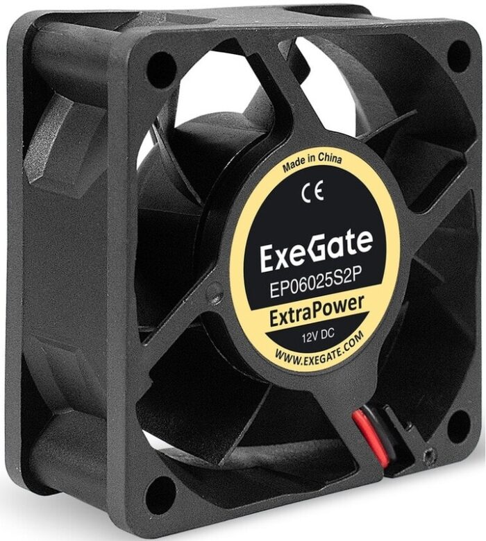 8023545756 EX295228RUS, Вентилятор 12В DC ExeGate ExtraPower EP06025S2P (60x60x25 мм, Sleeve bearing (подшипник скольжения), 2pin, 4500RPM, 31dBA) Hirschmann — изображение 5