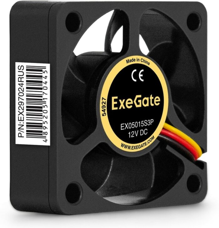 8038575153 EX297024RUS, Вентилятор 12В DC ExeGate EX05015S3P (50x50x15 мм, Sleeve bearing (подшипник скольжения), 3pin, 5500RPM, 30dBA) Hirschmann — изображение 5