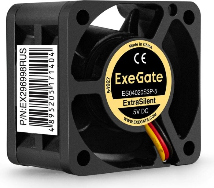 8038575132 EX296998RUS, Вентилятор 5В DC ExeGate ExtraSilent ES04020S3P-5 (40x40x20 мм, Sleeve bearing (подшипник скольжения), 3pin, 4800RPM, 21dBA) Hirschmann — изображение 5