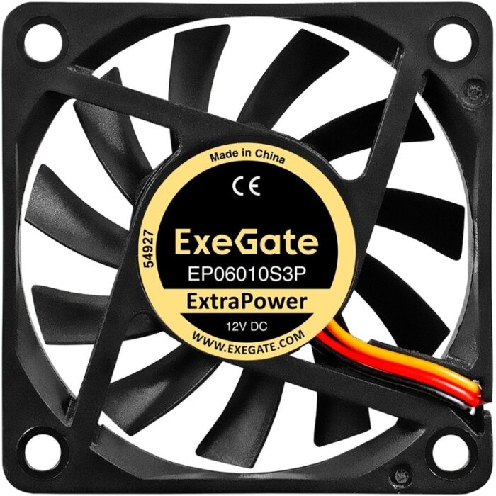 8038575124 EX295223RUS, Вентилятор 12В DC ExeGate ExtraPower EP06010S3P (60x60x10 мм, Sleeve bearing (подшипник скольжения), 3pin, 3000RPM, 24dBA) Hirschmann — изображение 7