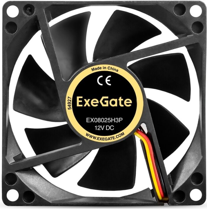8038575175 EX297046RUS, Вентилятор 12В DC ExeGate EX08025H3P (80x80x25 мм, Hydraulic bearing (гидродинамический), 3pin, 2200RPM, 22dBA) Hirschmann — изображение 9