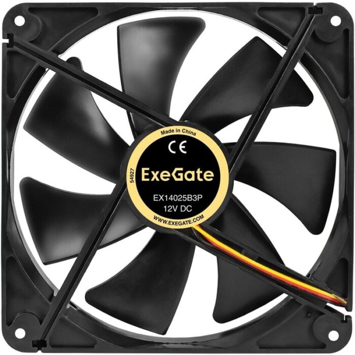 8038575218 EX297099RUS, Вентилятор 12В DC ExeGate EX14025B3P (140x140x25 мм, 2-Ball (двойной шарикоподшипник), 3pin, 1250RPM, 23dBA) Hirschmann — изображение 6