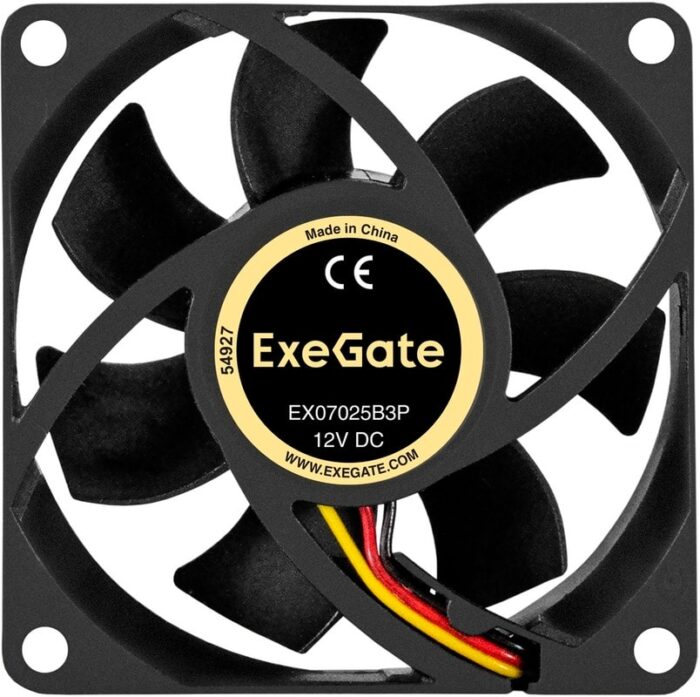 8038575221 EX297183RUS, Вентилятор 12В DC ExeGate EX07025B3P (70x70x25 мм, 2-Ball (двойной шарикоподшипник), 3pin, 4000RPM, 40dBA) Hirschmann — изображение 7