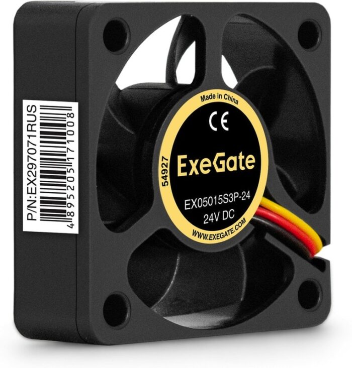 8038575195 EX297071RUS, Вентилятор 24В DC ExeGate EX05015S3P-24 (50x50x15 мм, Sleeve bearing (подшипник скольжения), 3pin, 7000RPM, 32dBA) Hirschmann — изображение 5