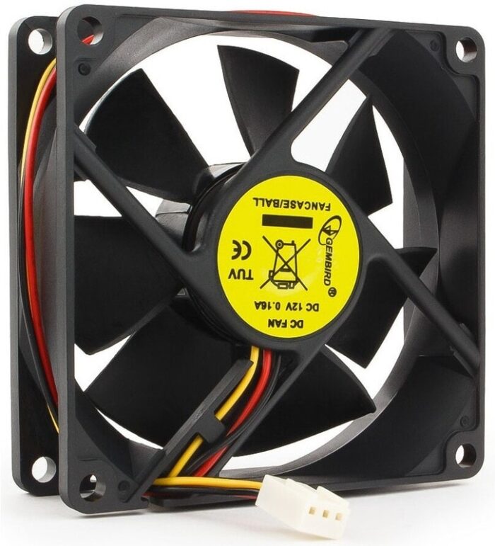 8048462185 Вентилятор Gembird FANCASE/BALL, 80x80x25, двойной шарикоподшипник, 3pin, провод 30см Hirschmann — изображение 9