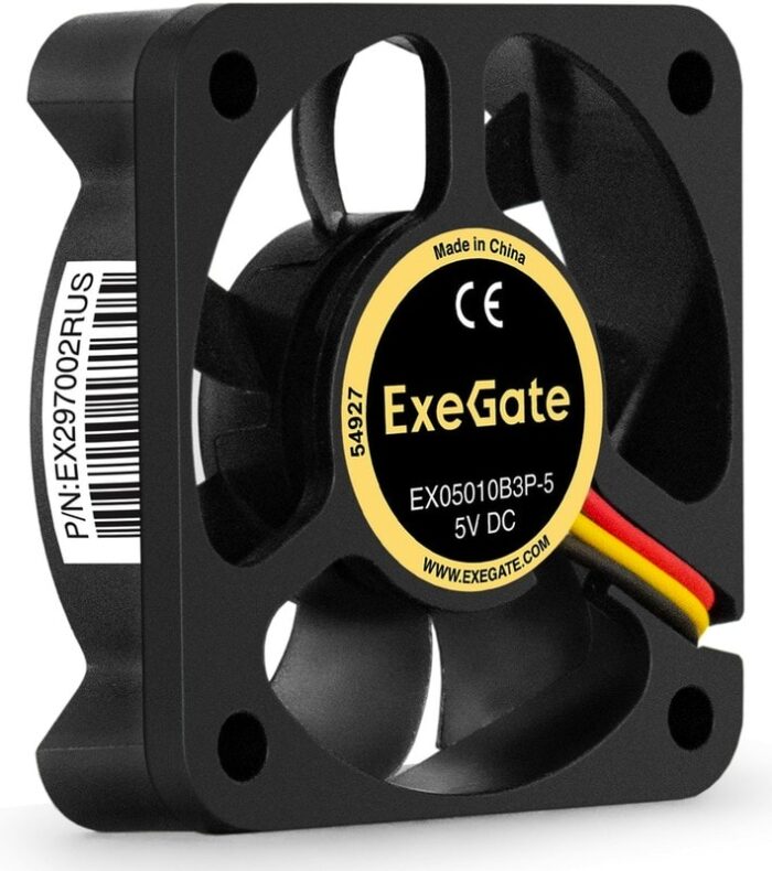 8038575136 EX297002RUS, Вентилятор 5В DC ExeGate EX05010B3P-5 (50x50x10 мм, 2-Ball (двойной шарикоподшипник), 3pin, 5500RPM, 27dBA) Hirschmann — изображение 5