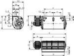 8034843050 QLZ06/0030A59-3038LH-40, QLZ06 Series Tangential Blower, 230 V ac, 230m³/h, ac Operation, 96 x 83 x 395mm Hirschmann — изображение 2