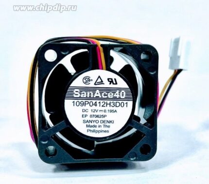 8013282425 Вентилятор Sanyo Denki 109P0412H3D01 40х40х28мм 12VDC 2.34W 0.240A 3pin Hirschmann
