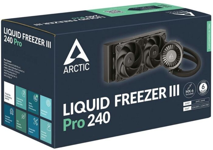 8048212150 СЖО Liquid Freezer III Pro 240 Multi Compatible All-In-One CPU Water Cooler ACFRE00178A Hirschmann — изображение 7