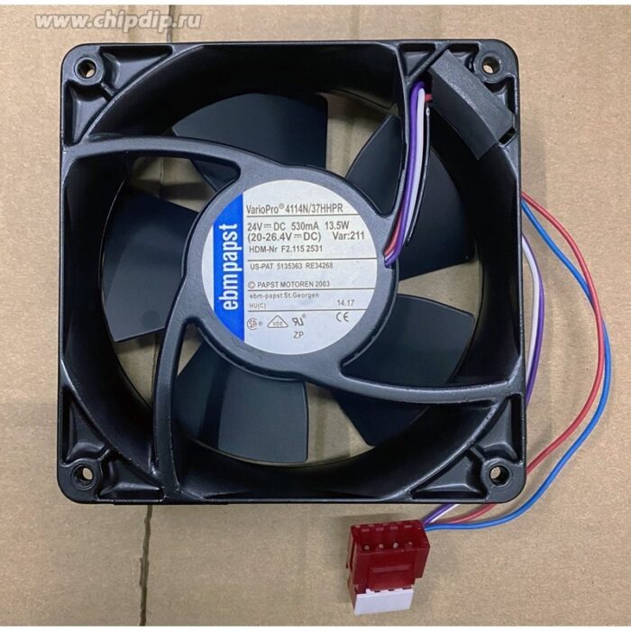 8014805623 Вентилятор Ebmpapst 4114N/37HHPR 24V 13.5W 530mA 120x38 4pin Hirschmann — изображение 2