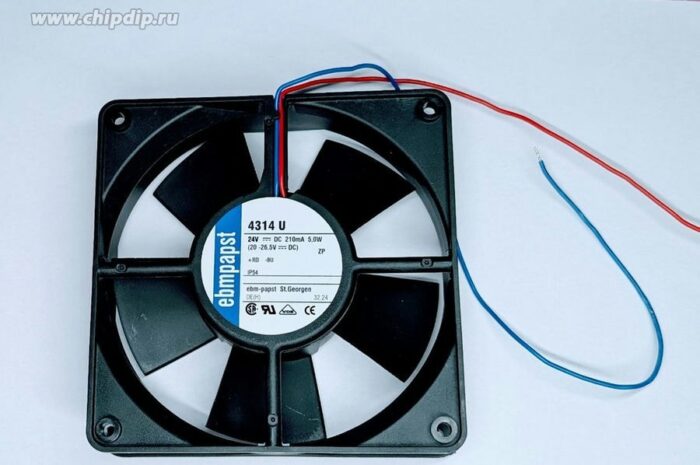 8908124160 4314U, DC Axial Fan, 24 V, Square, 119 mm, 32 mm, Ball Bearing, 100.1 CFM Hirschmann — изображение 5