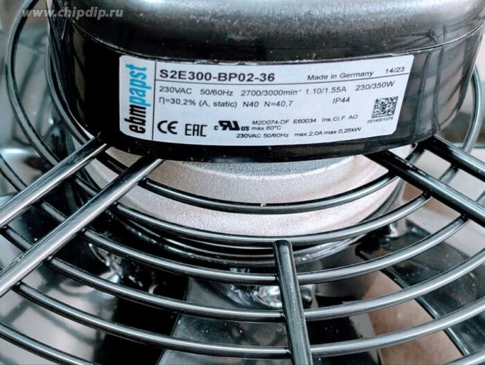 8038708367 Вентилятор Ebmpapst S2E300-BP02-36 230V 50/60Hz 230/350W 1.10/1.55A Hirschmann — изображение 3