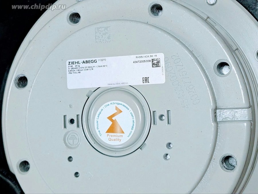 doc065173453 8045593422 Вентилятор Ziehl-abegg RH56V-4DK.6K.1R 220/400V 5.60/3.20A Hirschmann — изображение 1
