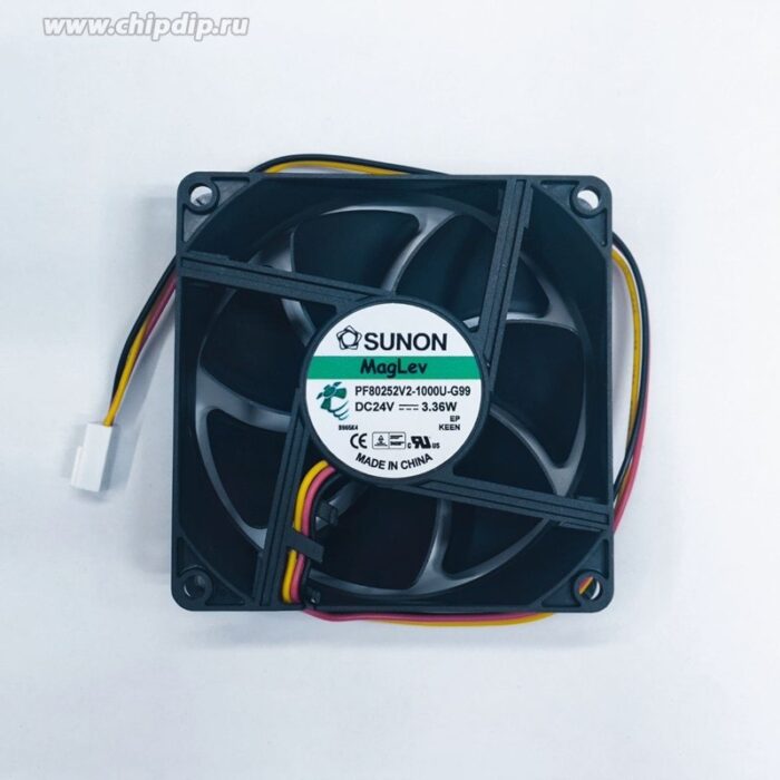 8002523083 PF80252V2-1000U-G99, Вентилятор осевой, 24В DC, 80x80x25мм, подшипник Vapo, 96,33куб.м/ч, 44,7дБА, Vapo () Hirschmann — изображение 3