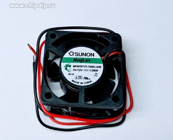 8001564828 MF40201VX-1000U-A99, (40*40*20 12V 1.06W/0.088A), Вентилятор 12В 40x40x20мм, V 8000об/мин 18,3м3/час, 27,5дБ Hirschmann — изображение 4