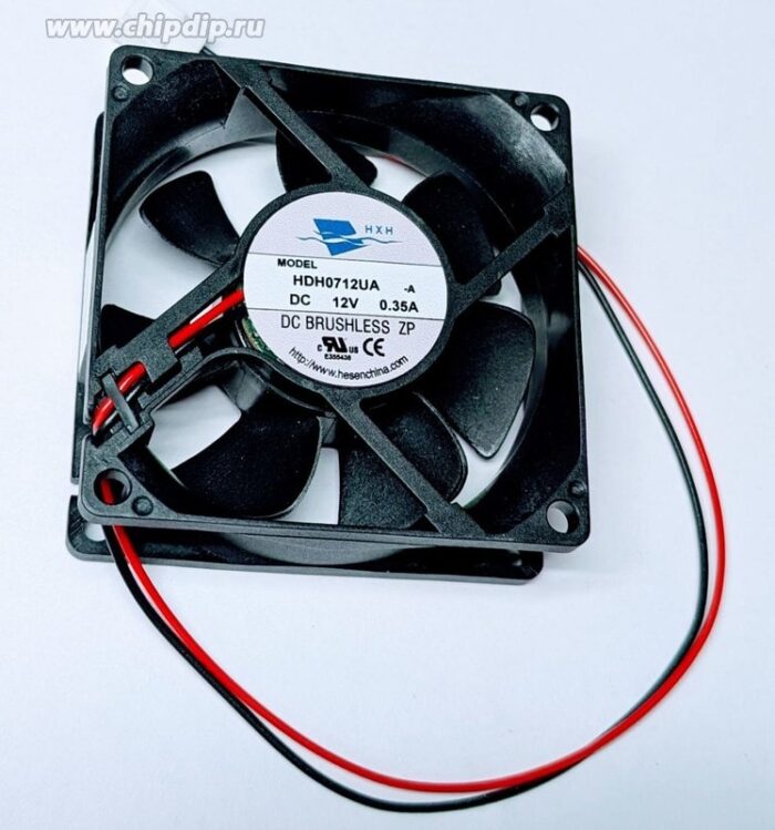 8038676824 Вентилятор HXH HDH0712UA DC 12V 0.35A 70x25 2pin Hirschmann — изображение 3