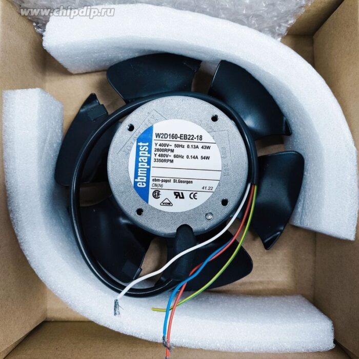 8035598264 Вентилятор Ebmpapst W2D160-EB22-18 Y 400V 50Hz 0.13A 43W 4pin () Hirschmann — изображение 2