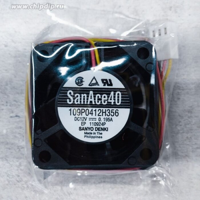 8017972522 Вентилятор sanAce40 109P0412H356 DC 12V 0,195A 40x28 3pin () Hirschmann — изображение 3