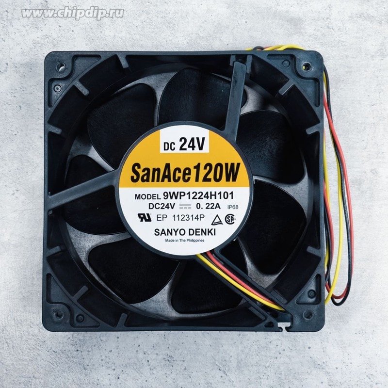doc065745137 8049470719 Вентилятор Sanyo Denki San Ace 120 9WP1224H101 24V DC 0.22A 120X38 3pin Hirschmann — изображение 1