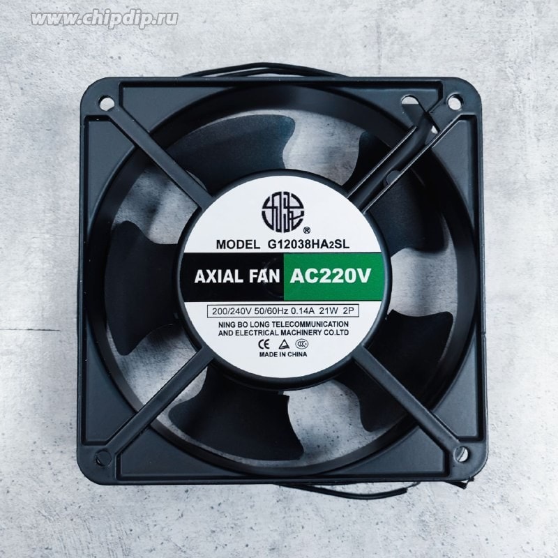 doc065745145 8049470699 Вентилятор Juilong G12038HA2SL 220/240V 50/60Hz 0.14A 21W 120X38 2pin () Hirschmann — изображение 1