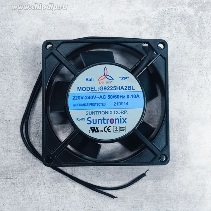 8040441890 Вентилятор Suntronix G9225HA2BL 220-240V 50/60Hz 0.10A 13W 92X25 (90X25) 2pin () Hirschmann — изображение 2