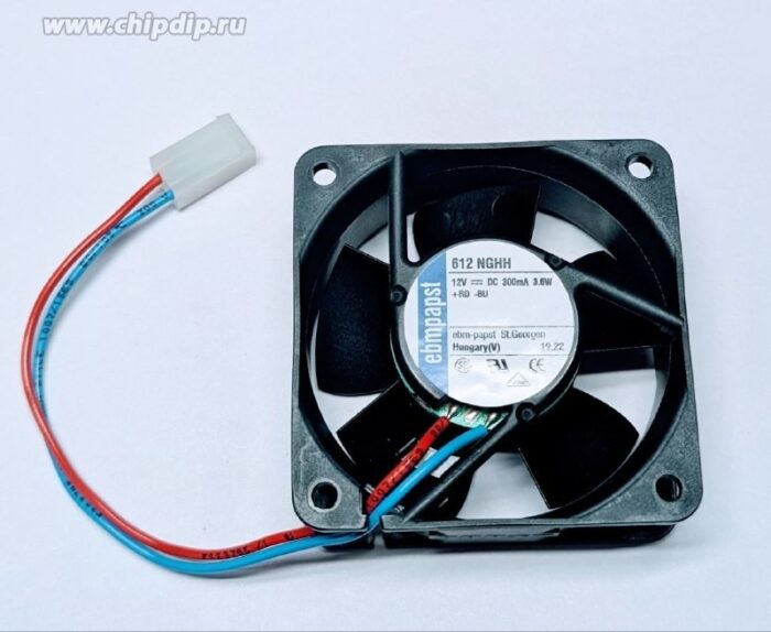 8025986436 Вентилятор Ebmpapst 612NGHH 12V 300mA 60x25 2pin () Hirschmann — изображение 7