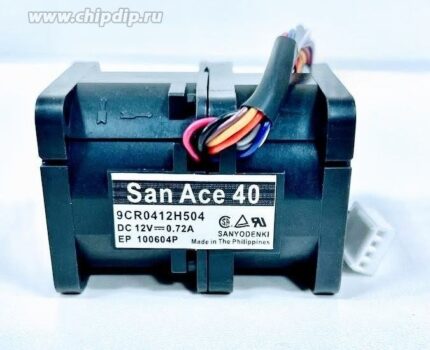 8049019646 Вентилятор Sanyo Denki 9CR0412H504 12V 0.72A 40x56 6pin Hirschmann