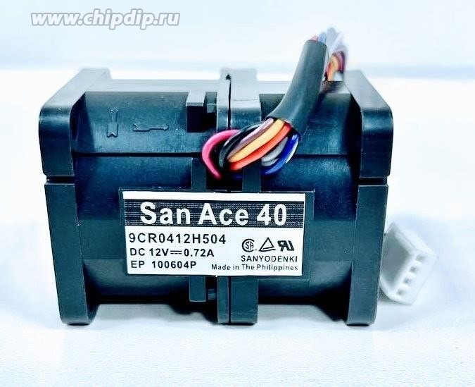 doc065751866 8049019646 Вентилятор Sanyo Denki 9CR0412H504 12V 0.72A 40x56 6pin Hirschmann — изображение 1