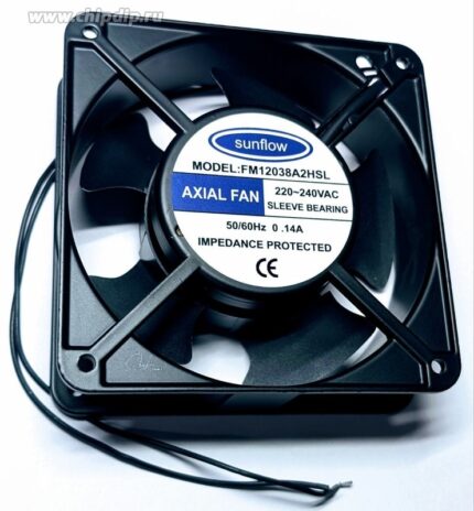 8007682680 Вентилятор SunFlow FM12038A2HSL 220-240V 50/60Hz 23W 0.14A 120X38 2pin Hirschmann