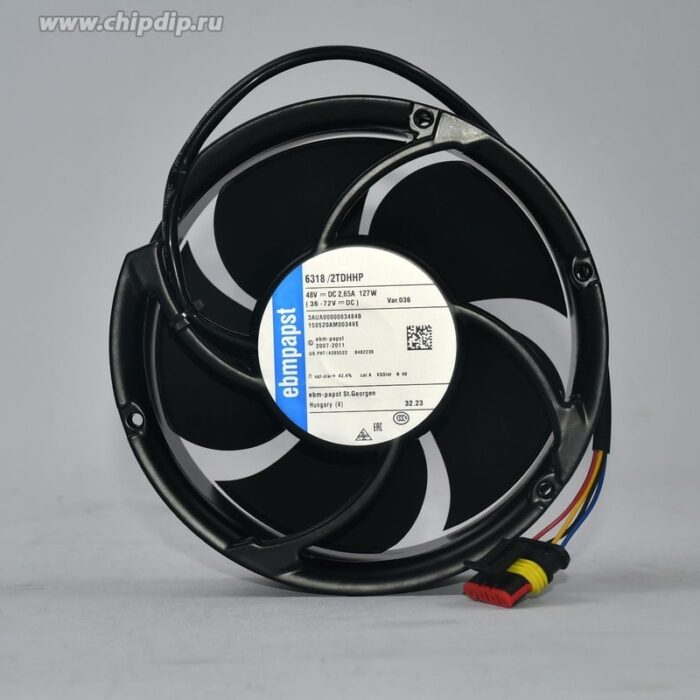 8017105796 Вентилятор Ebmpapst 6318/2TDHHP DC 48V 2,65A 127W 4pin () Hirschmann — изображение 4