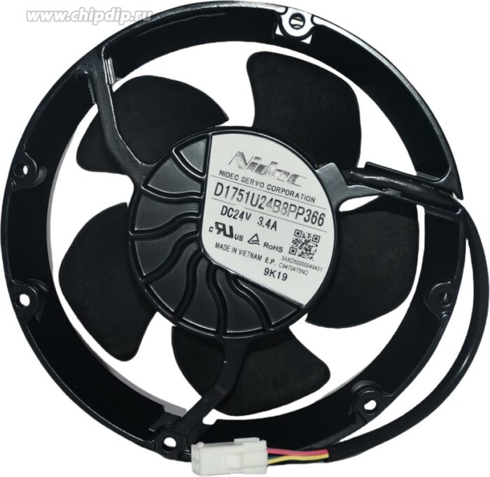 8017873751 Вентилятор Nidec D1751U24B8PP363 (D1751U24B8PP366 / 3AXD50000049451) 24V DC 3.4A 172X51 4pin () Hirschmann — изображение 3