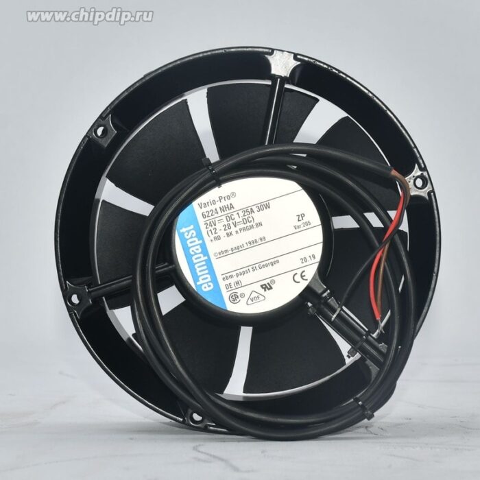 8015506625 Вентилятор Ebmpapst 6224 NHA 24V 1.25A 30W 3 pin 172x51 () Hirschmann — изображение 3
