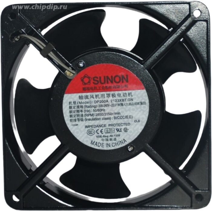 8040830526 Вентилятор Sunon DP200A 2123XBT.GN 220-240V 50/60Hz 22/21W 120X38 Клемма Hirschmann — изображение 2