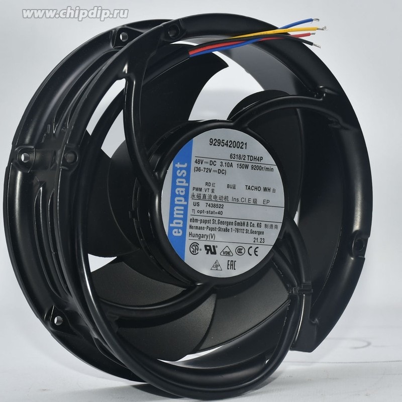 doc065895927 8014725122 Вентилятор Ebmpapst DV6318/2TDH4P (9295420021) 48v 3.1A 172x51 2pin Hirschmann — изображение 1