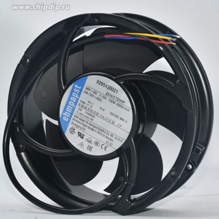 8014725122 Вентилятор Ebmpapst DV6318/2TDH4P (9295420021) 48v 3.1A 172x51 2pin Hirschmann — изображение 2