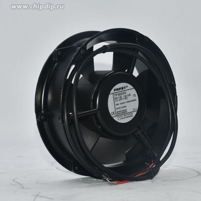 8035566556 Вентилятор Ebmpapst 6224NTH 24V 1.3A 31W круг Hirschmann — изображение 2