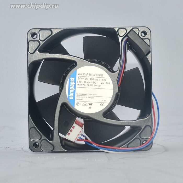 8040698305 Вентилятор Ebmpapst 4114N/37HPR 24V 480mA 11/5W 120x38 4pin Hirschmann — изображение 2