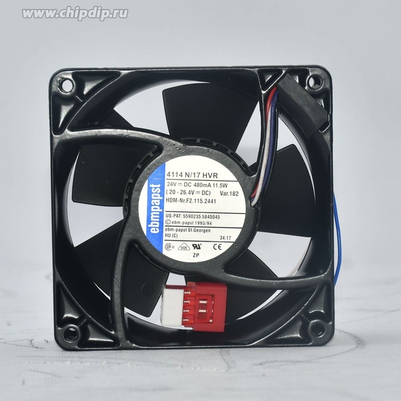 doc065899431 8040698304 Вентилятор Ebmpapst 4114N/17HVR 24V 480mA 11.5W 4pin Hirschmann — изображение 1