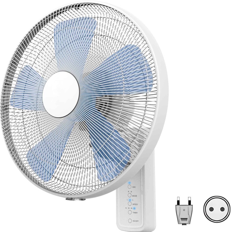 doc065925016 8049633983 Wall Fan 66.17m³/min 400mm blade diameter 3 speed 230 V with plug: Type C - European Plug Hirschmann — изображение 1