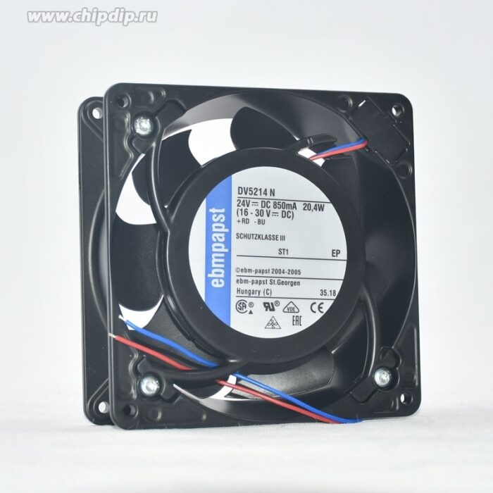8004985684 DV5214N, DC Fans Tubeaxial Fan, Diagonal, 127x127x38mm, 24VDC, 158.9CFM, 20.4W, 56dBA, 5000RPM Hirschmann — изображение 5