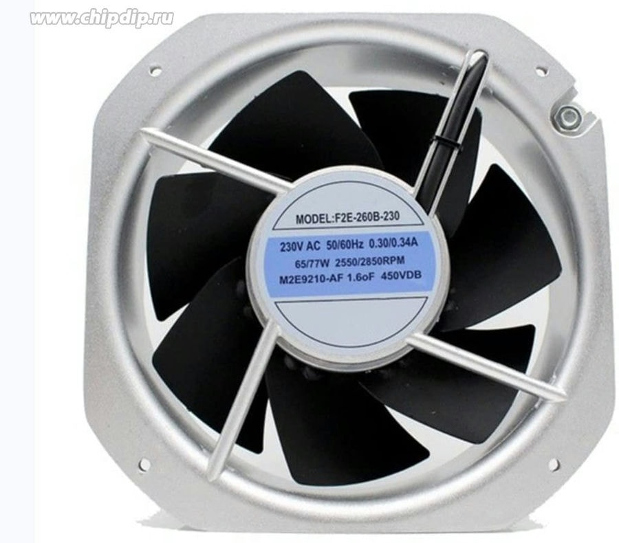doc066132320 8048856995 Вентилятор LEIPOLD F2E-260B-230 230V 50/60Hz 0.30/0.34A 65/77W 2550/2850RPM 225x80 () Hirschmann — изображение 1