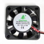8009976837 Вентилятор 40x40x10, напряжение 12В, ток 0.12А, выводы 2L, подшипник скольжения, FSY40S12H Hirschmann