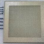 8050044830 Решетка вентиляционная 300х300 мм, металлическая на саморезах, квадрат, антик белый VRQ00304S Hirschmann
