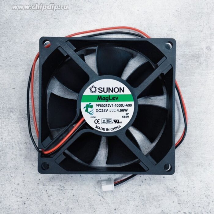 8007758675 PF80252V1-1000U-A99, Вентилятор осевой, 24В DC, 80x80x25мм, подшипник Vapo, 101,4куб.м/ч, 44,7дБА Hirschmann — изображение 3