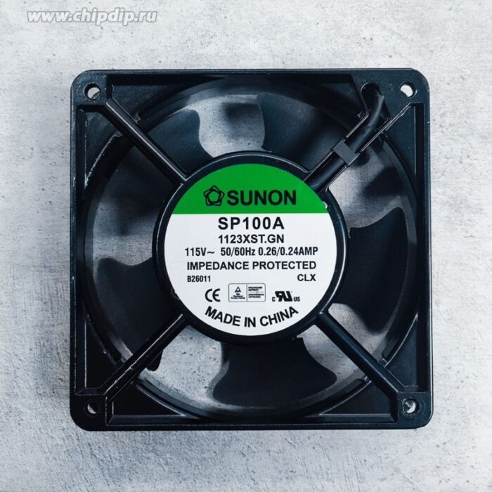 8006180930 SP100A-1123XST.GN, Fan Tubeaxial 115VAC Square - 120mm L x 120mm H Sleeve 115.0 CFM (3.22m³/min) 2 Terminals Hirschmann — изображение 7