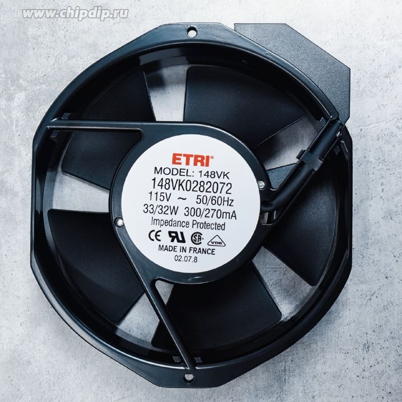 doc066708847 8049571596 Вентилятор Etri 148VK0282072 115V 33/32W 300/270mA 172x150x38мм Hirschmann — изображение 1