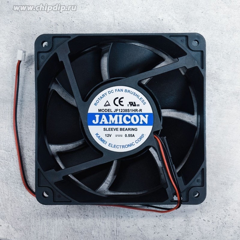 doc066709384 8050675584 Вентилятор Jamicon JF1238S1HR-R 12V DC 0.55А 120X38 2pin Hirschmann — изображение 1