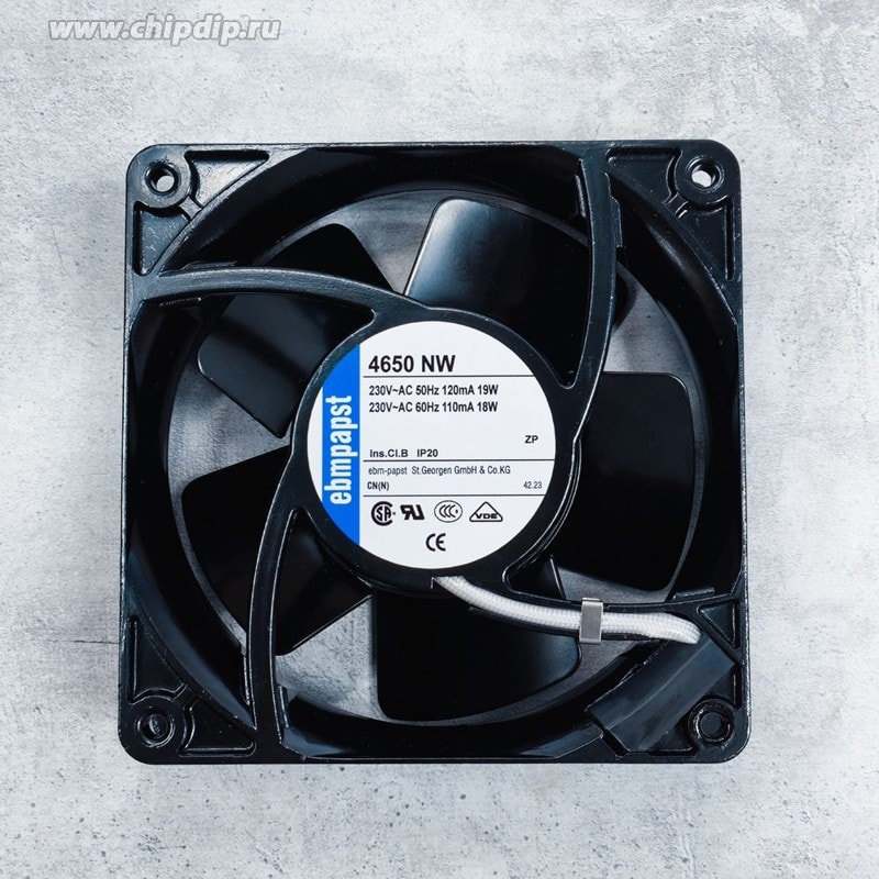doc066709482 8050581902 Вентилятор Ebmpapst 4650 NW 230V 50/60Hz 120/110mA 19/18W 119X38 Клемма () Hirschmann — изображение 1