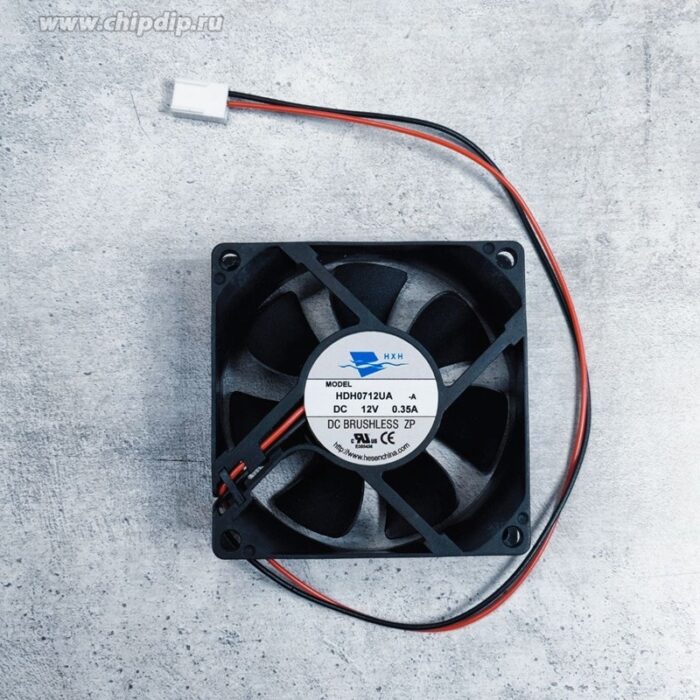 8038676824 Вентилятор HXH HDH0712UA DC 12V 0.35A 70x25 2pin Hirschmann — изображение 2