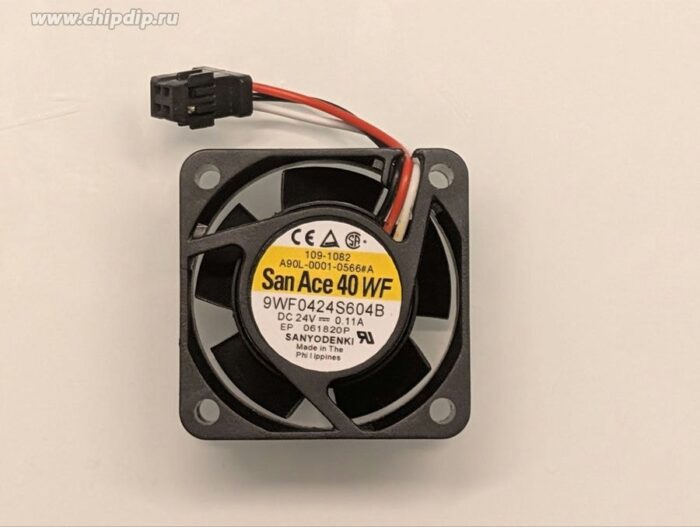 8007682104 Вентилятор Sanyo Denki San Ace 40WF 9WF0424S604B (Fanuc A90L-0001-0566#A) 24V DC 0.11A 40X20 3pin Hirschmann — изображение 3